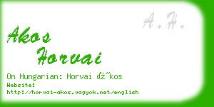 akos horvai business card